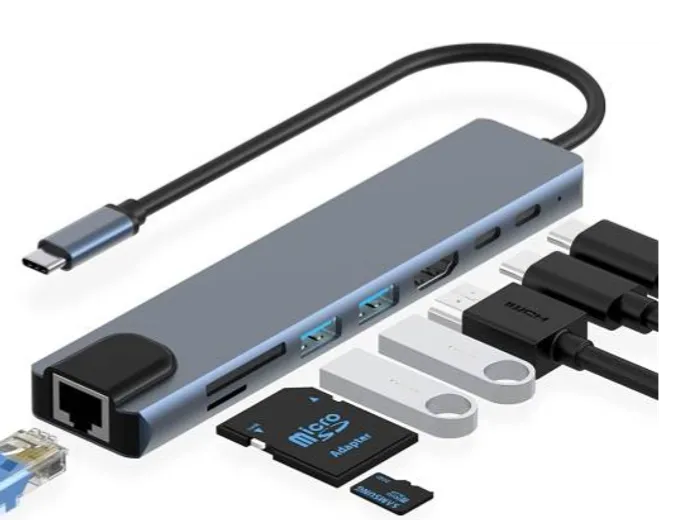 Type-C to HDTV 8 in 1 , Multiport Cable Hub