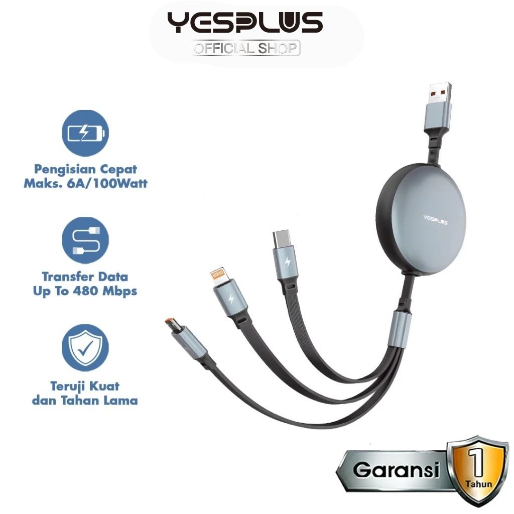 YesPlus 3 in 1 Cable [ YS-865 ] 