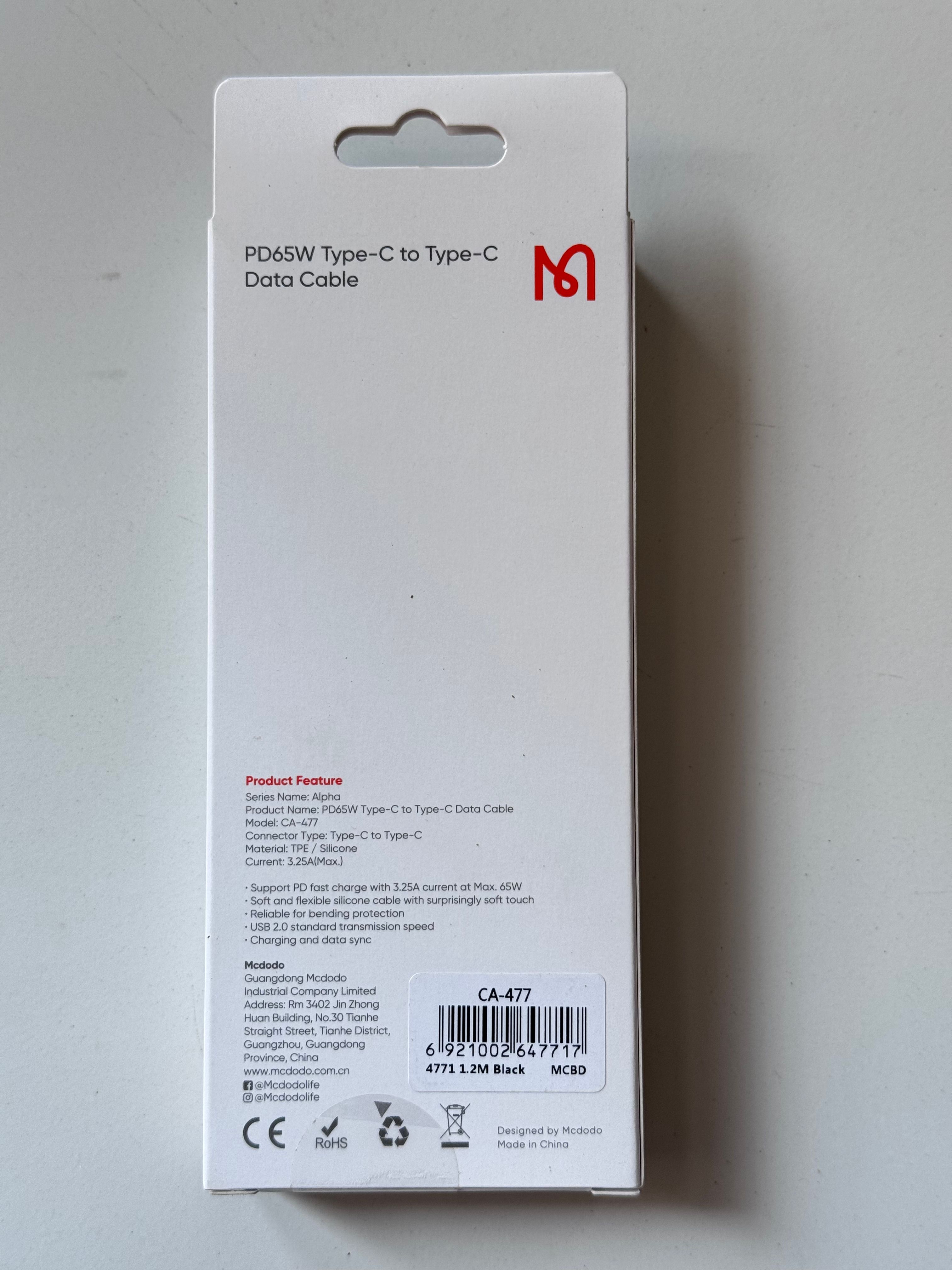 Mcdodo PD65W Lightning Data Cable view 2