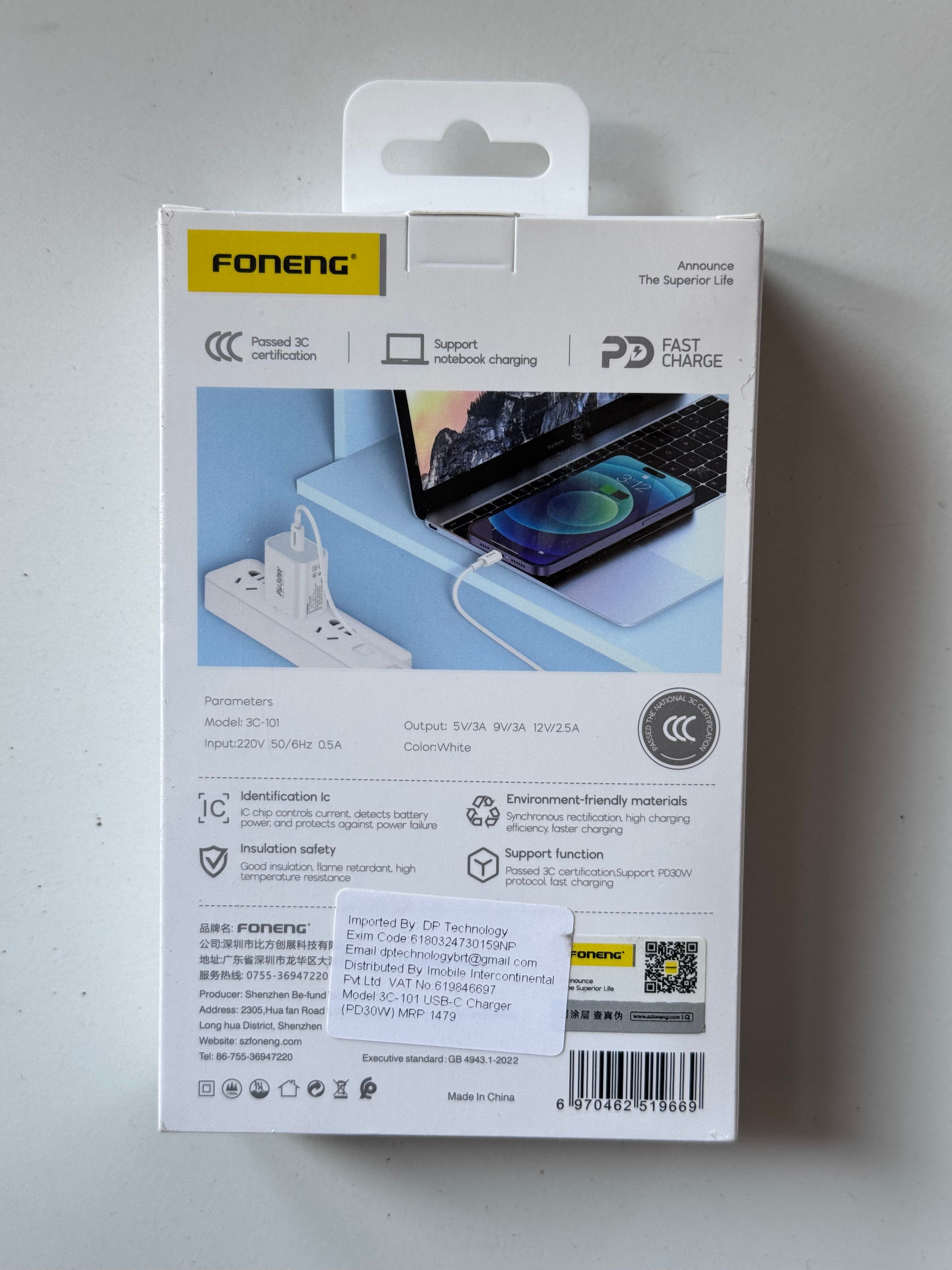 Foneng Fast Charger (PD 30W) view 2