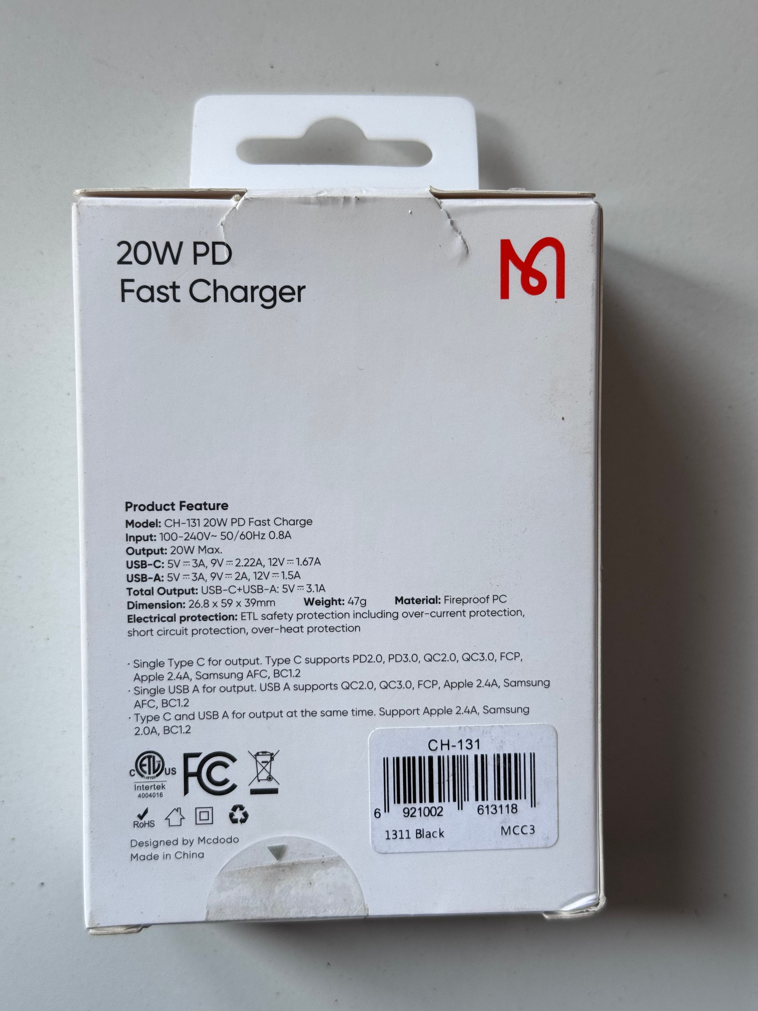 Mcdodo (20w pd Fast Charger) view 2